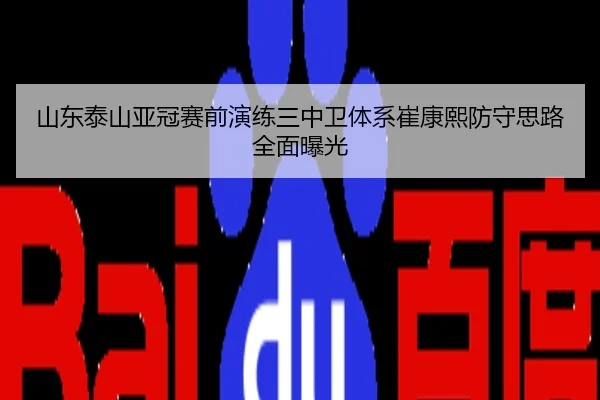 山东泰山亚冠赛前演练三中卫体系崔康熙防守思路全面曝光